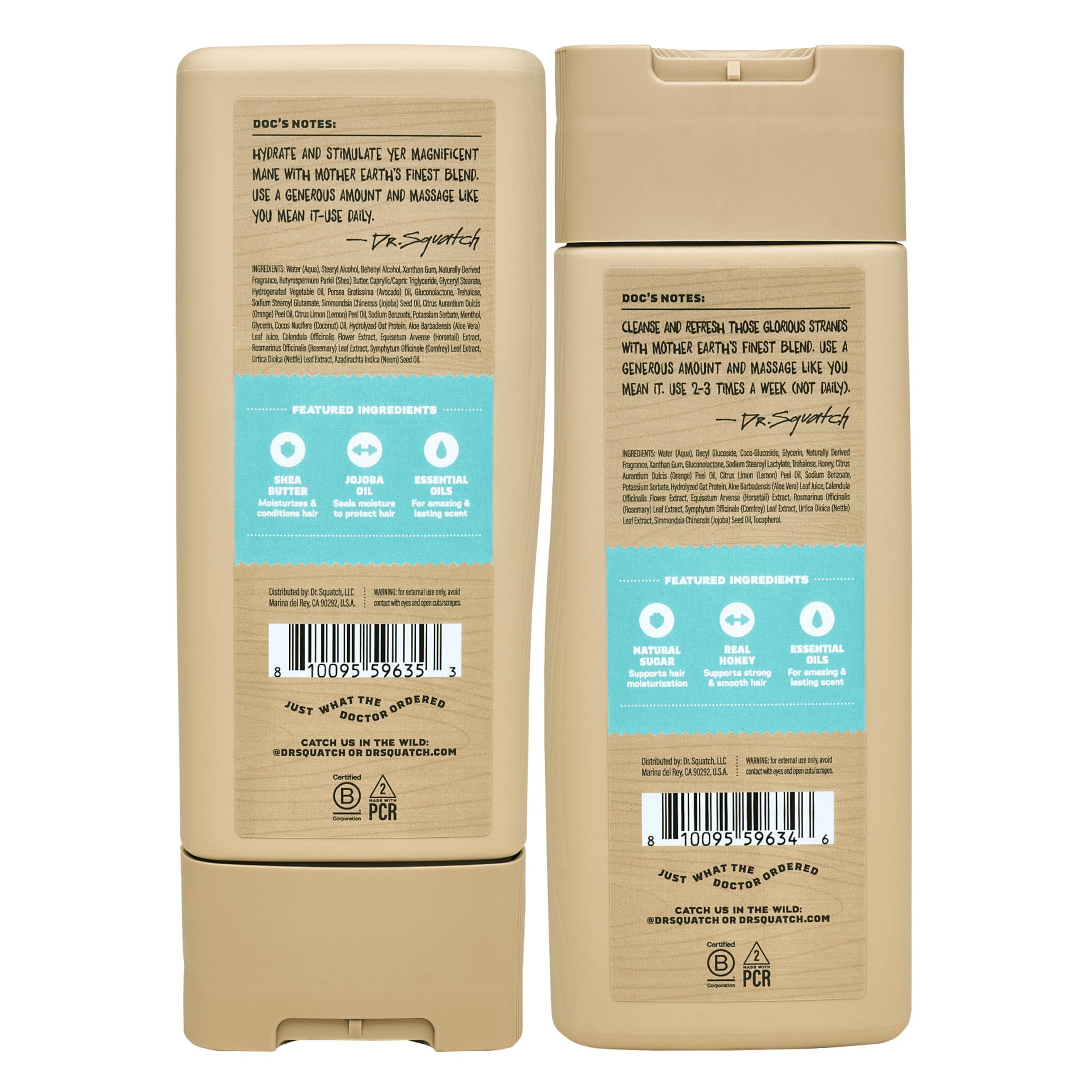 Dr. Squatch natural hair bundle packaging emphasizes clean ingredients