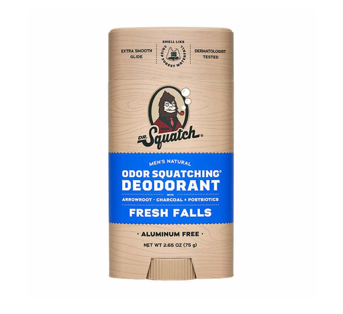 Dr. Squatch arrowroot charcoal probiotics closeup for natural odor control