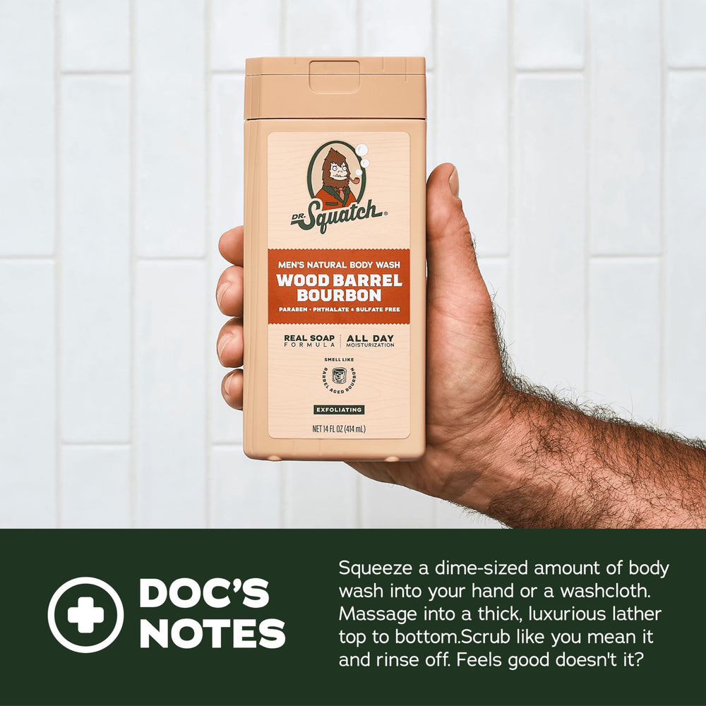 Dr. Squatch Natural Ingredients close-up reveals plant extracts hydrating skin.