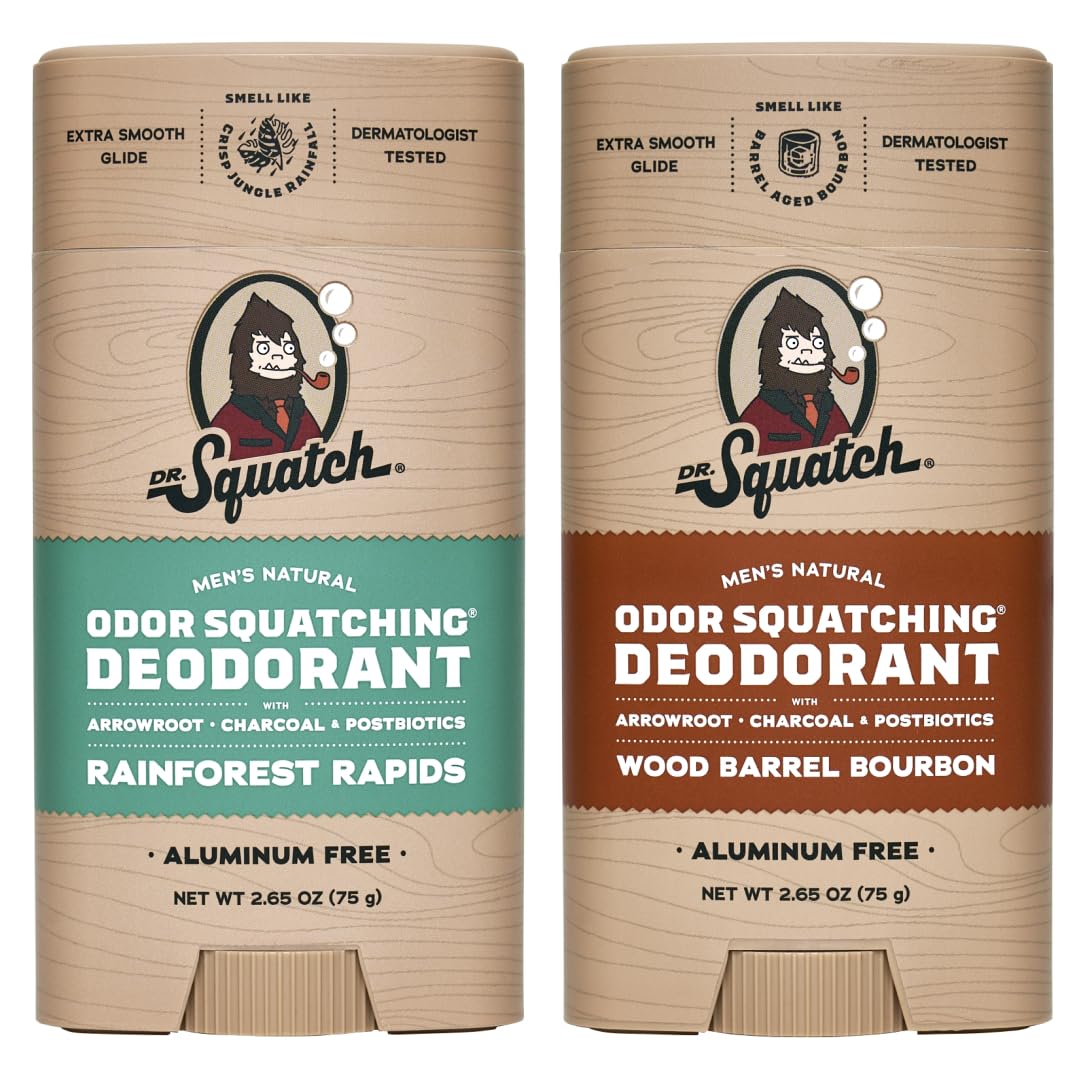 Dr. Squatch Odor-Squatching 2-Pack packaging for natural deodorant duo