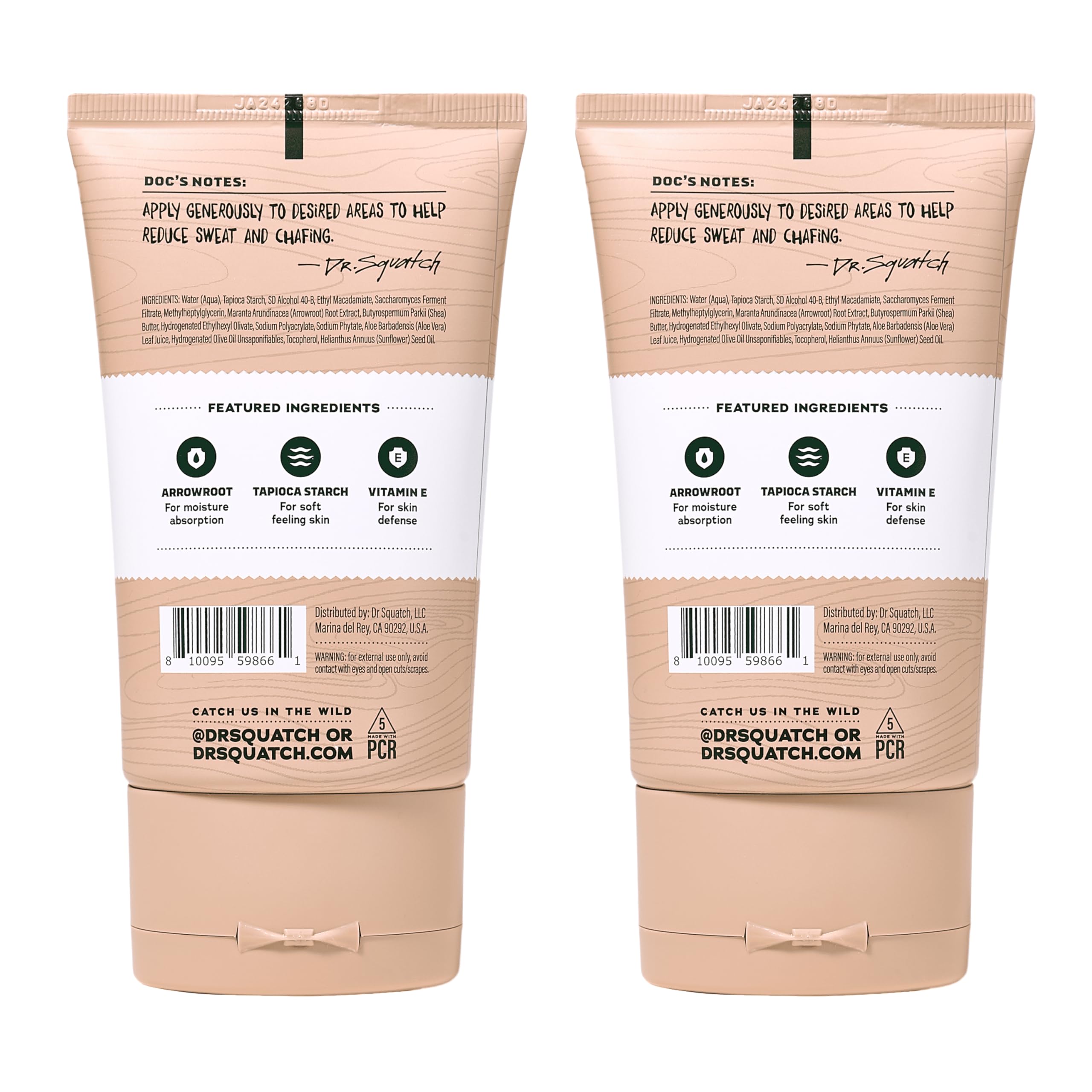 Dr. Squatch Unscented 2-pack product shot with clean branding.