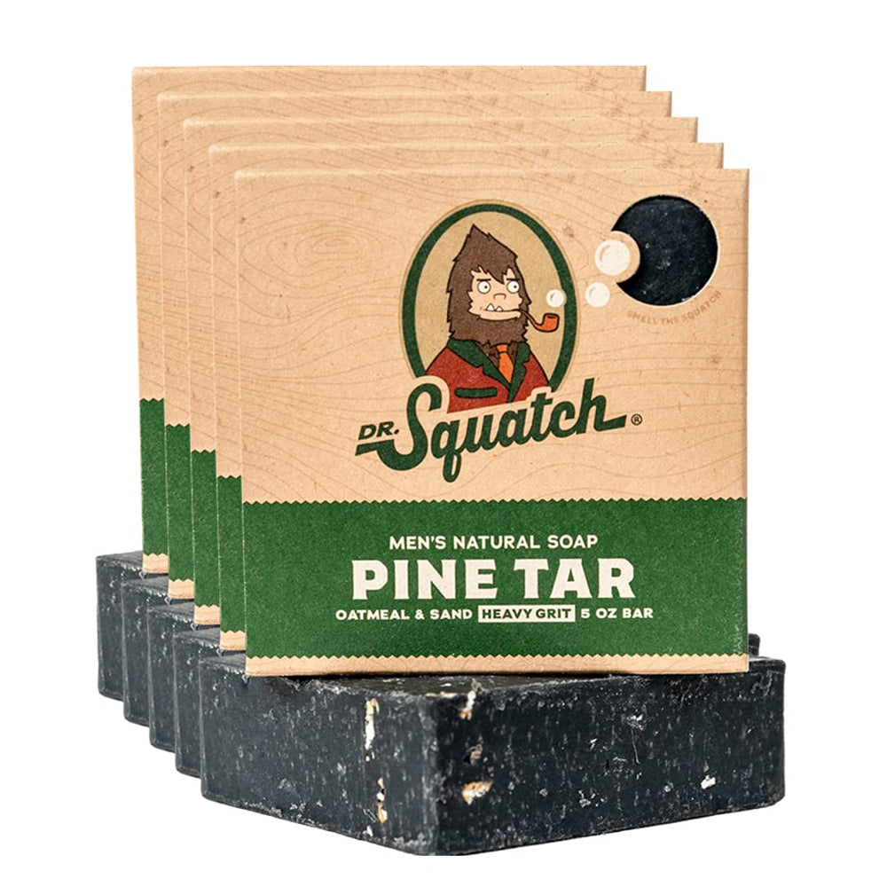 Dr. Squatch Pine Tar bar soap pack—great value for daily rugged cleansing