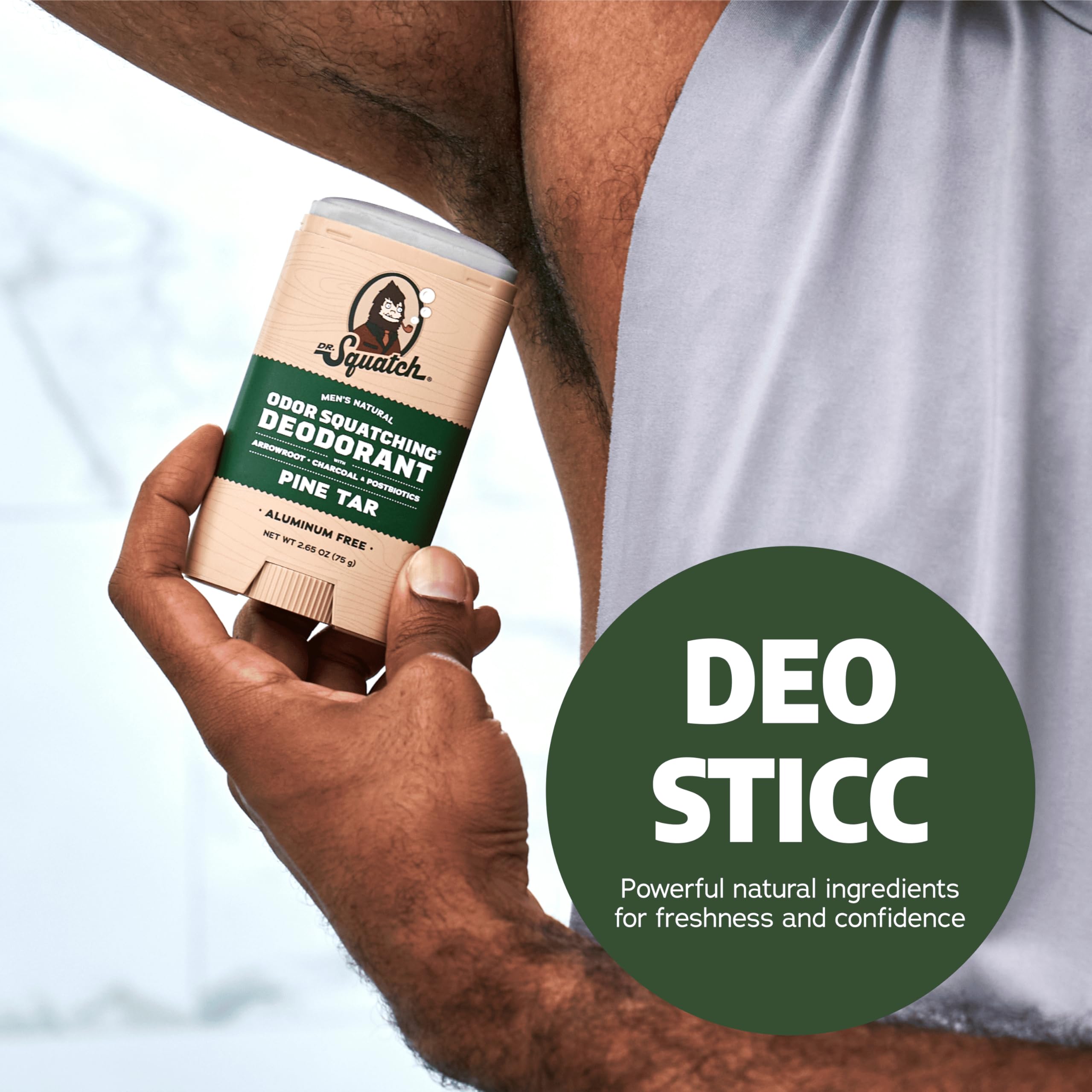 Dr. Squatch Pine Tar Breeze scent visualization suggests invigorating aromatics.