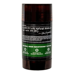 Dr. Squatch Pine Tar Deodorant stick application demonstrates quick daily use.