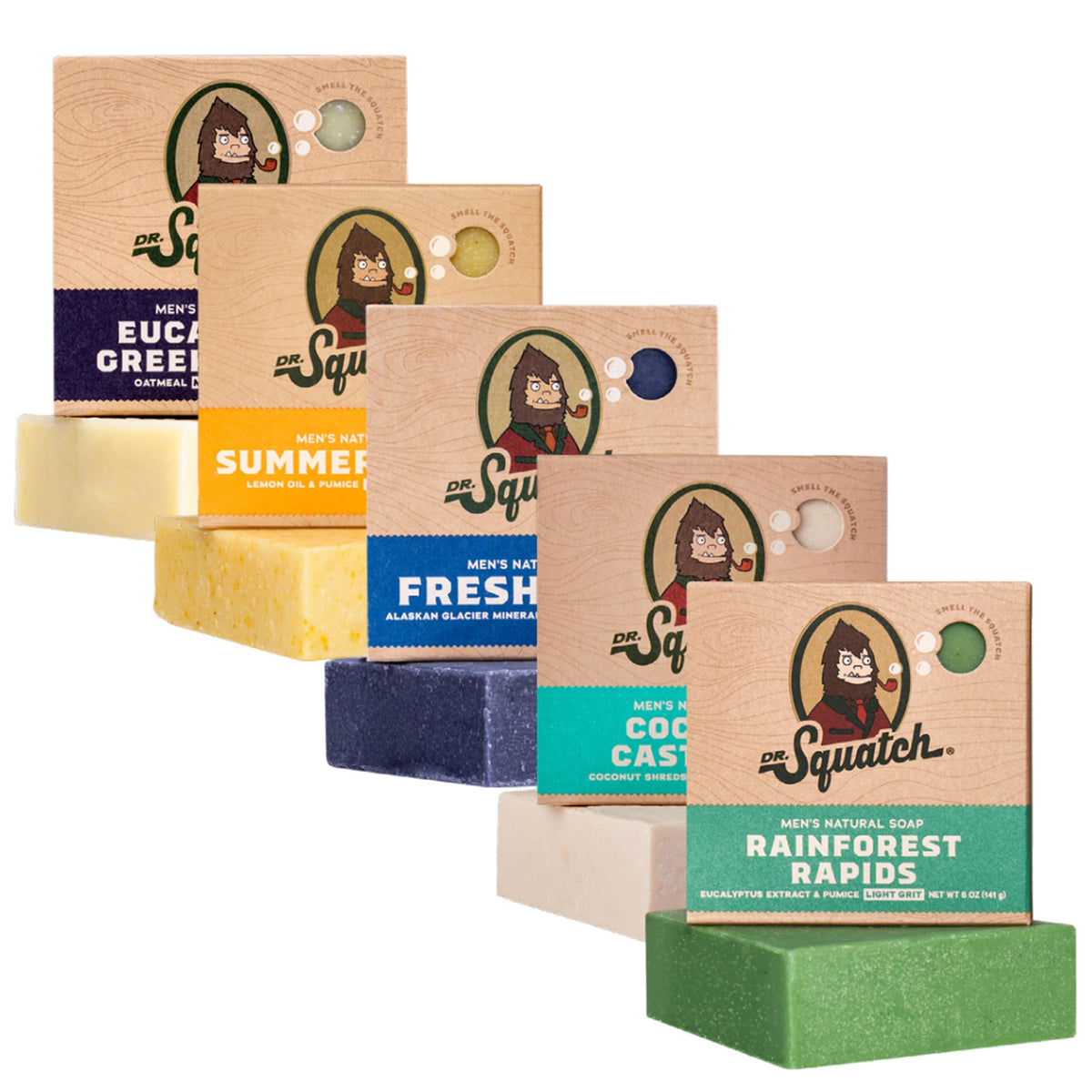Dr. Squatch Rainforest Rapids bar for refreshing cleanse and rugged grooming routines.