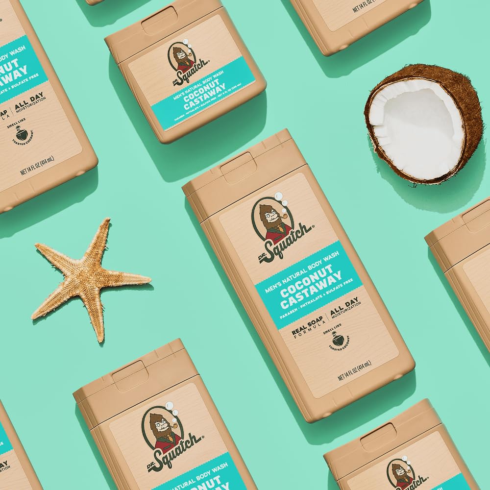 Dr. Squatch Scrubber close-up reveals durable bristles for skin-friendly exfoliation.