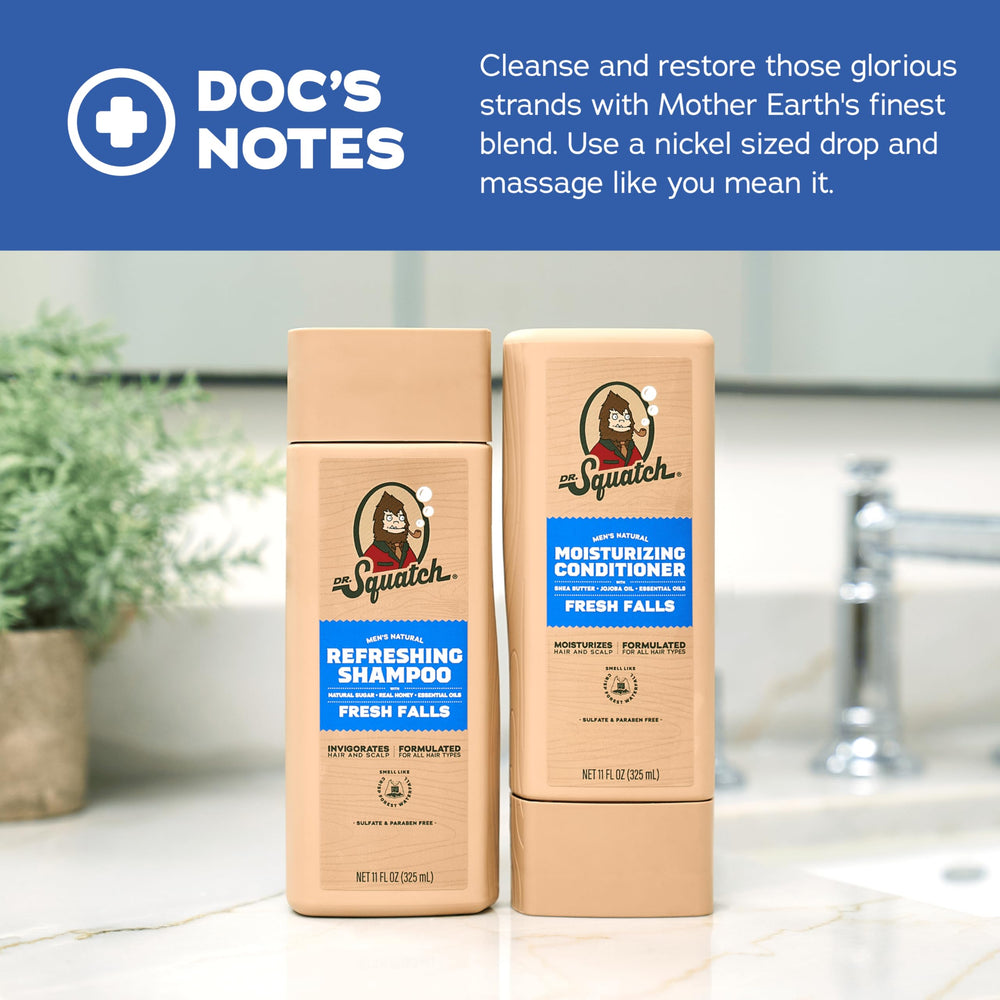 Shower scene showing shampoo lather during a morning routine with Dr. Squatch