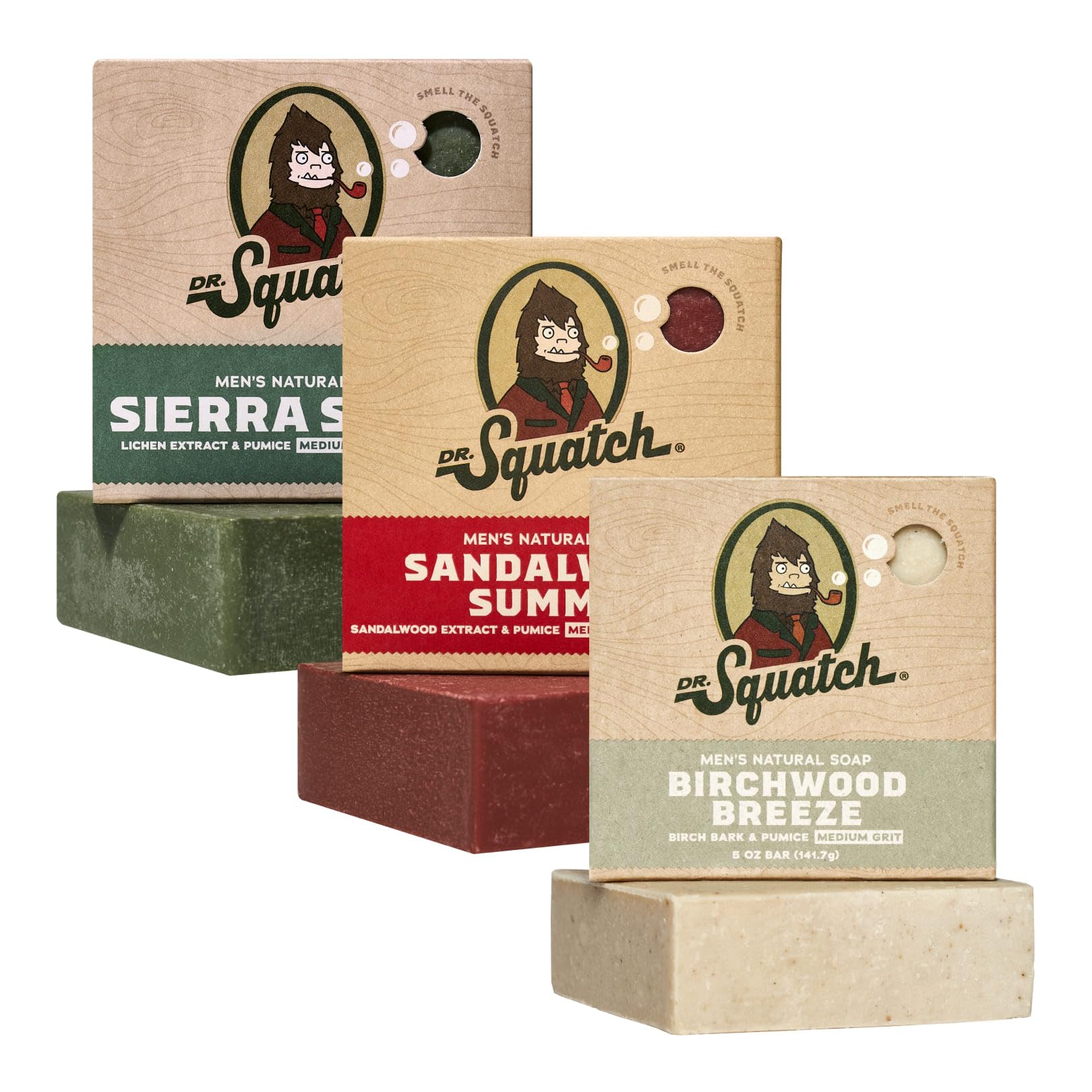 Dr. Squatch Sierra Storm soap bar with refreshing scent for morning shower