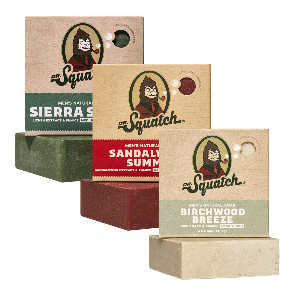 Dr. Squatch Sierra Storm soap bar with refreshing scent for morning shower