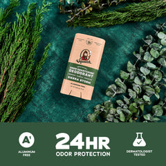 Dr. Squatch Sierra Storm natural ingredients like charcoal and arrowroot for odor control.