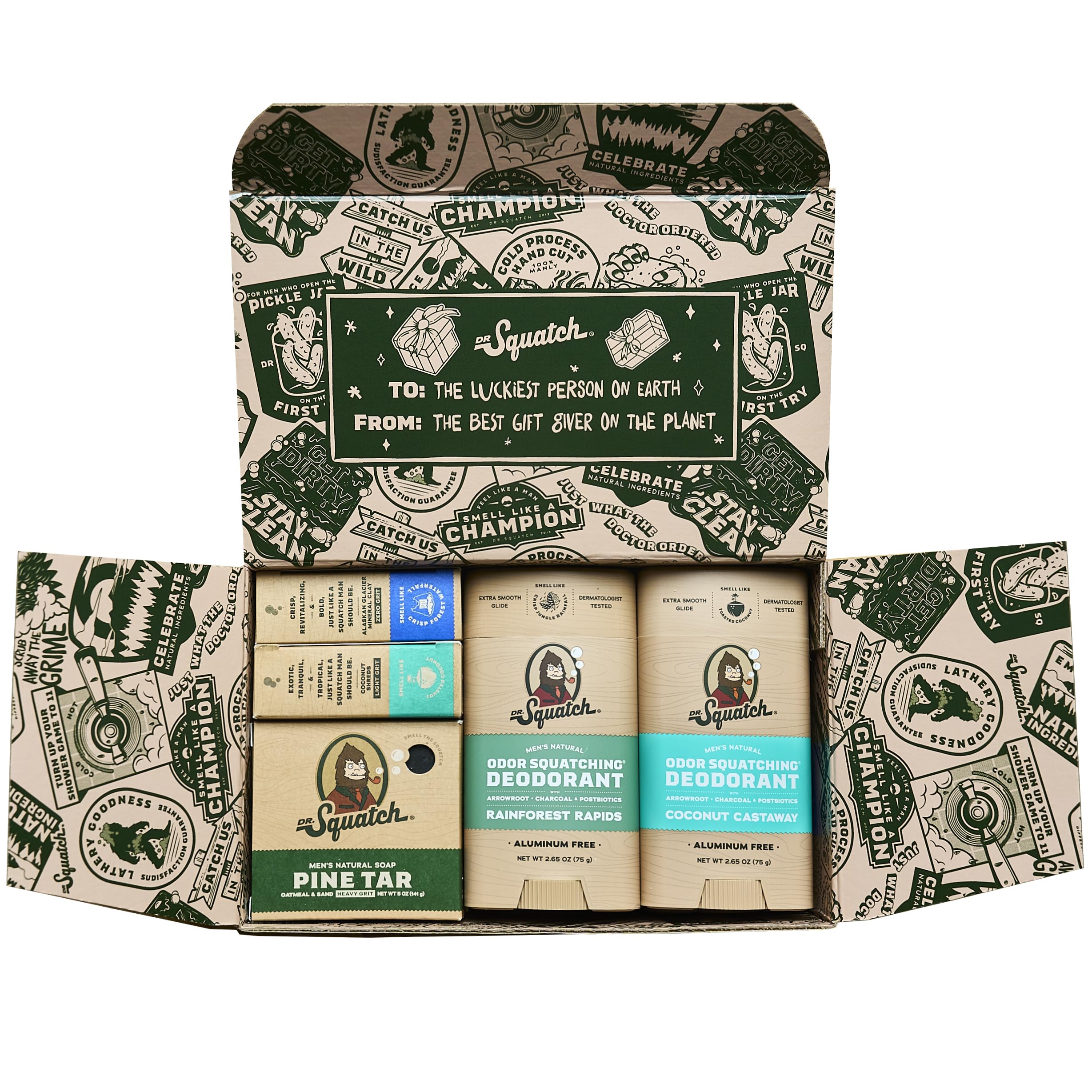 Dr. Squatch soap bars closeup showing natural ingredients for nourishing lather