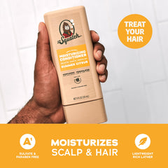 Dr. Squatch Summer Citrus conditioner bottle promotes silky, manageable hair with natural ingredients.