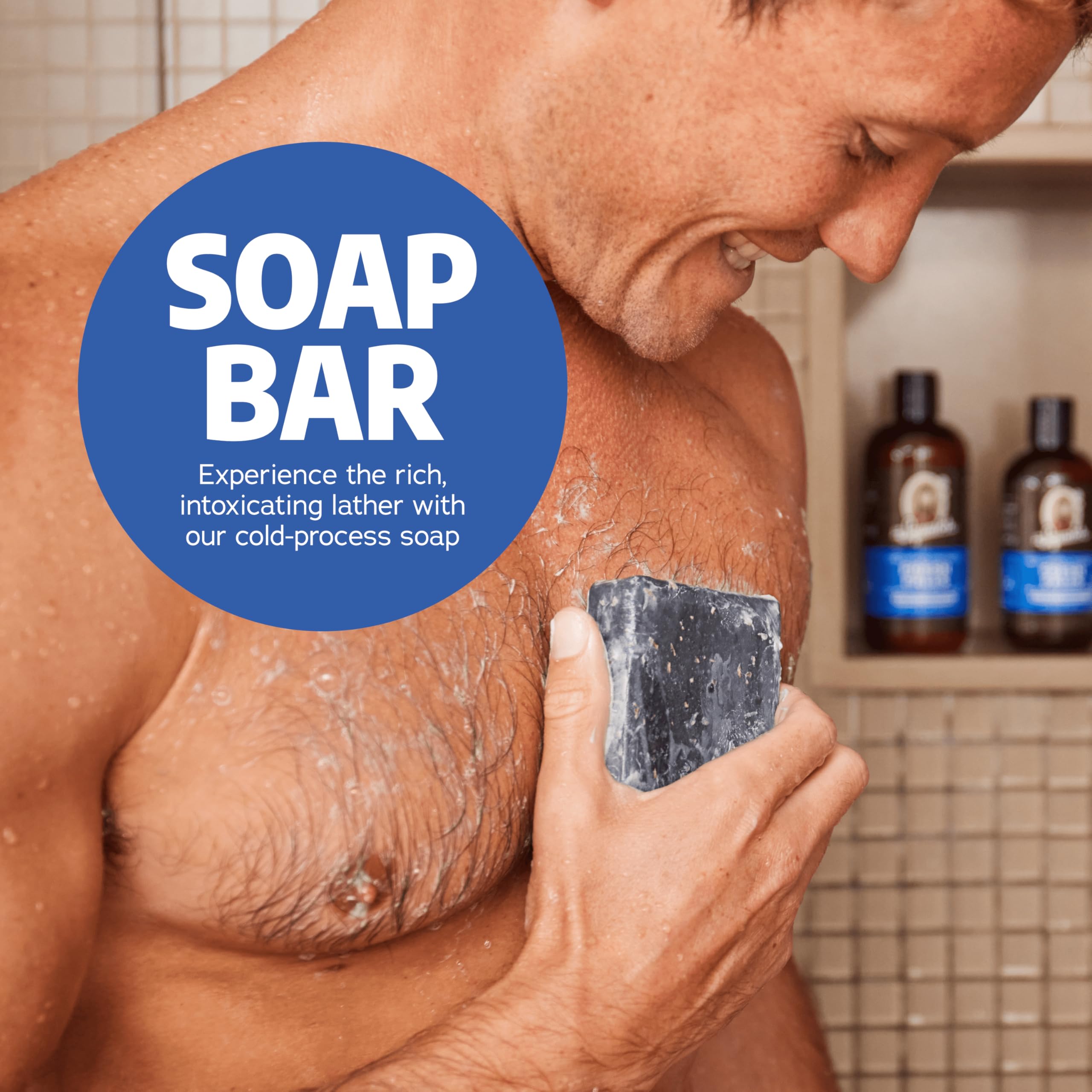 Dr. Squatch Summer Citrus deodorant application illustrating aluminum-free protection