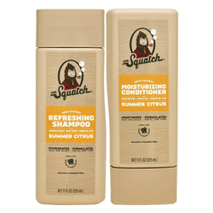 Dr. Squatch Summer Citrus shampoo bottle front for a refreshing cleanse and manly scent.