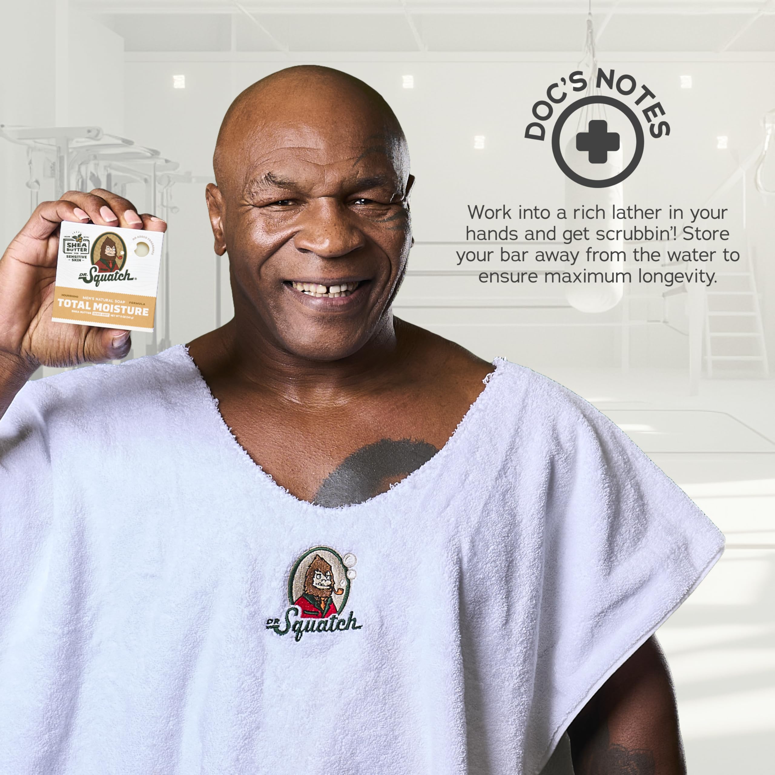 Dr. Squatch Total Moisture Bar close-up on Green Tea Butter