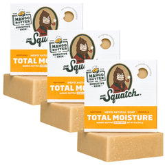 Dr. Squatch Total Moisture Bar Soap mango butter lather delivers rich hydration for daily skin care.