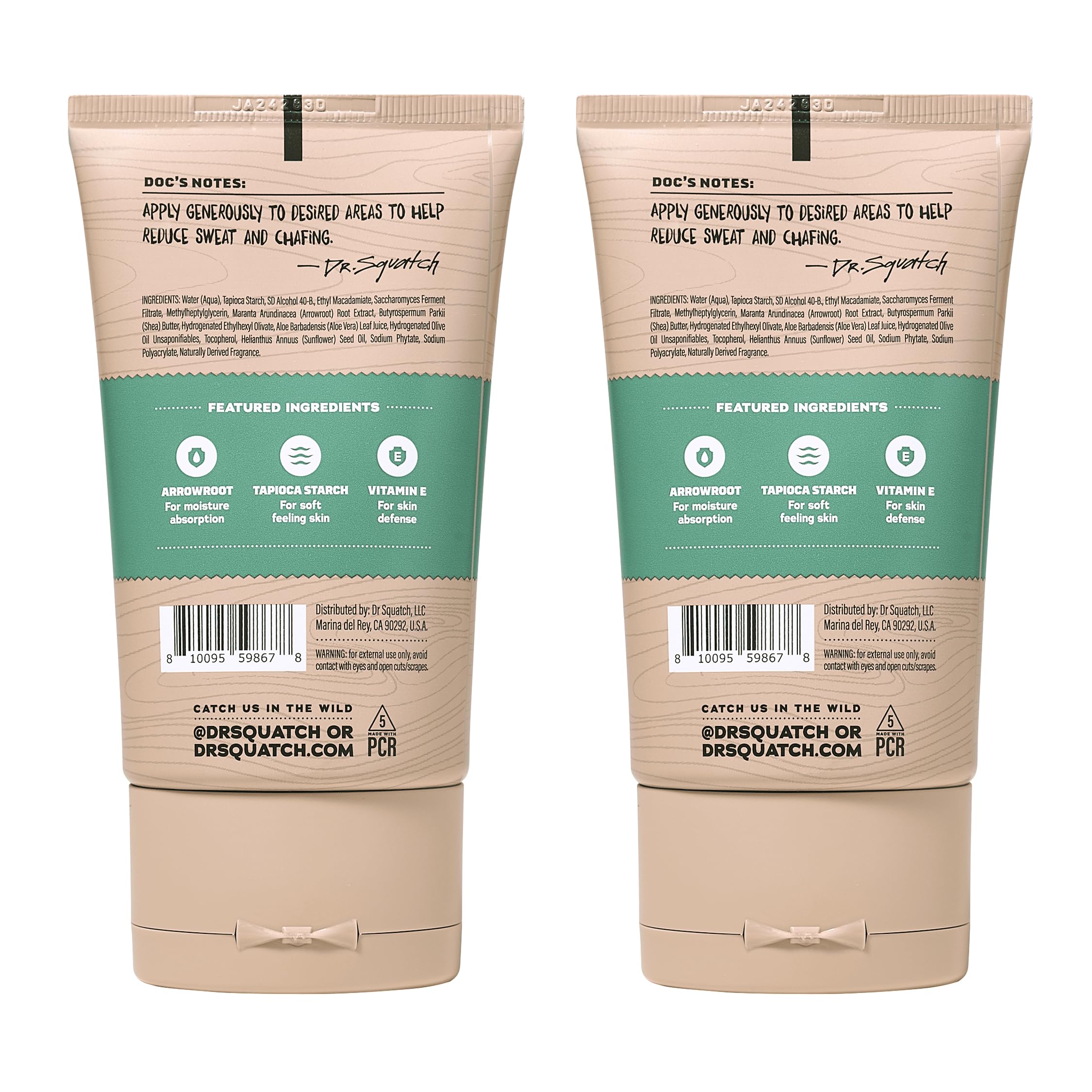 Dr. Squatch two-pack from front view emphasizing value and convenience.