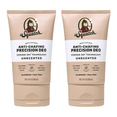 Dr. Squatch Whole Body Deodorant Unscented 2-Pack application shows lotion-like texture for quick dryness.