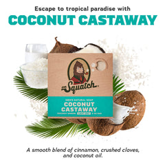 Dr. Squatch Wood Barrel Bourbon bar soap, masculine aroma for confident morning showers.