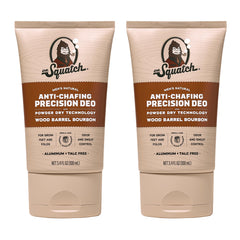 Dr. Squatch Wood Barrel Bourbon deodorant bottle for daily odor control.