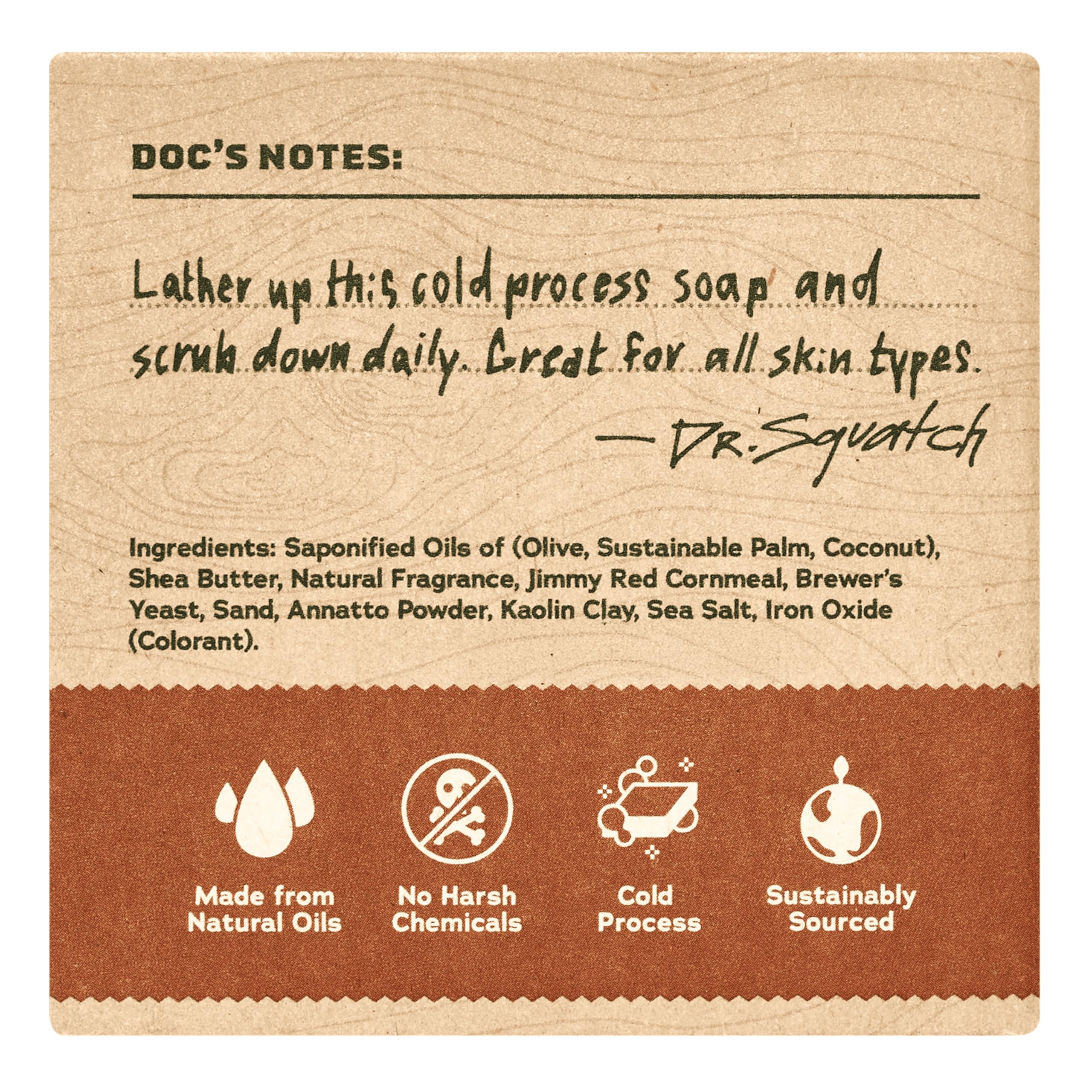 Dr. Squatch Wood Barrel Bourbon 3-pack displayed for convenient grooming.