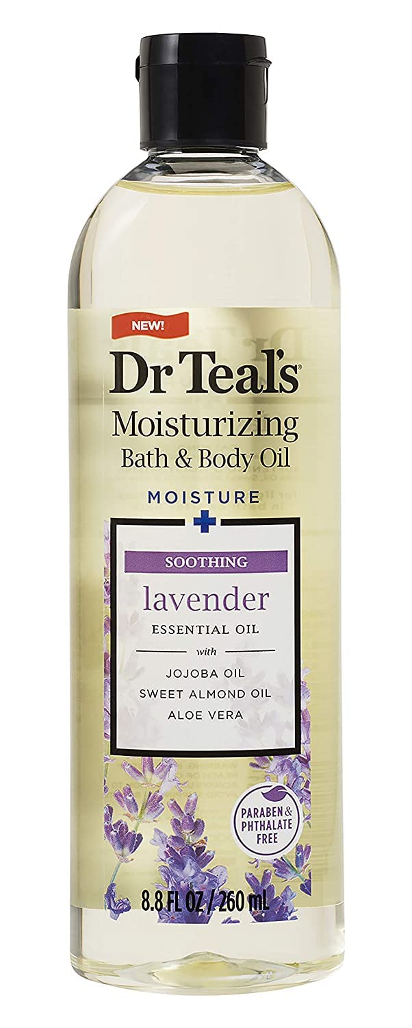 Dr Teals Bath & Body Oil Ultra Rich Shea Butter bottle delivering deep hydration.