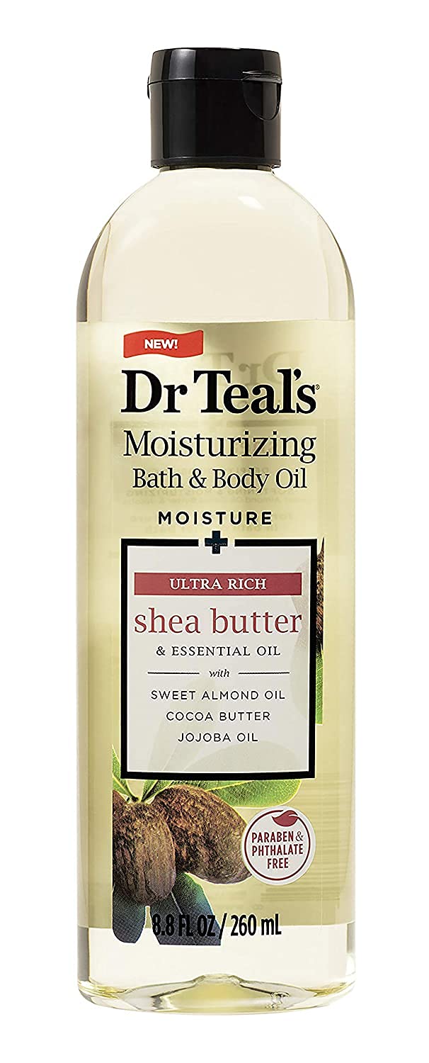 Dr Teal's quick-absorb finish demonstrates lightweight body oil texture