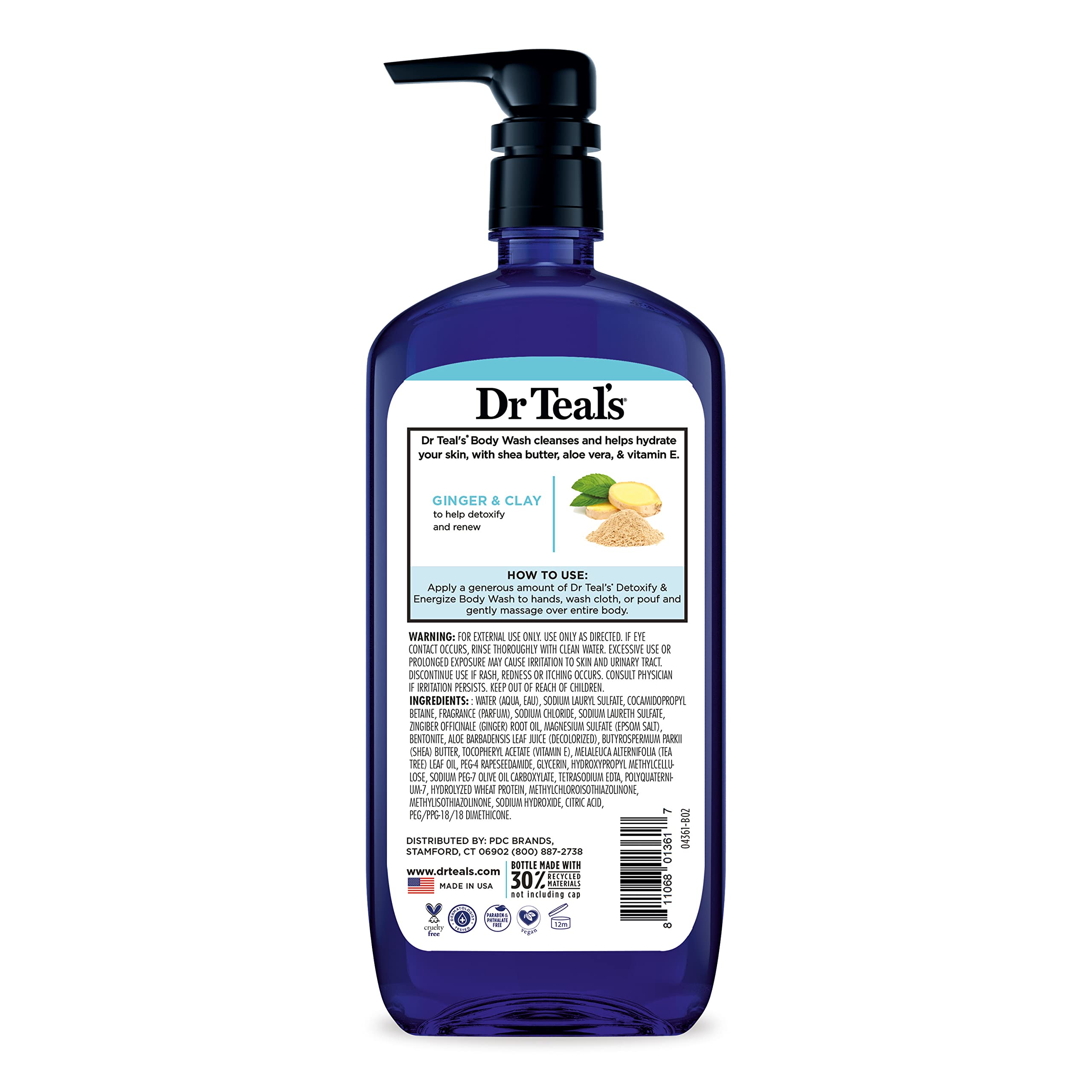 Dr Teal's moisturizes with Aloe Vera and Vitamin E