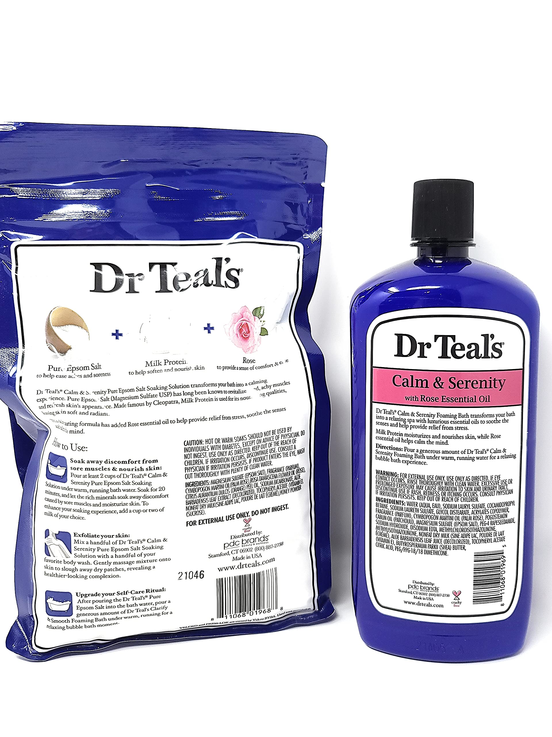 Dr Teal's Calm Serenity setup image illustrating easy at home spa routine