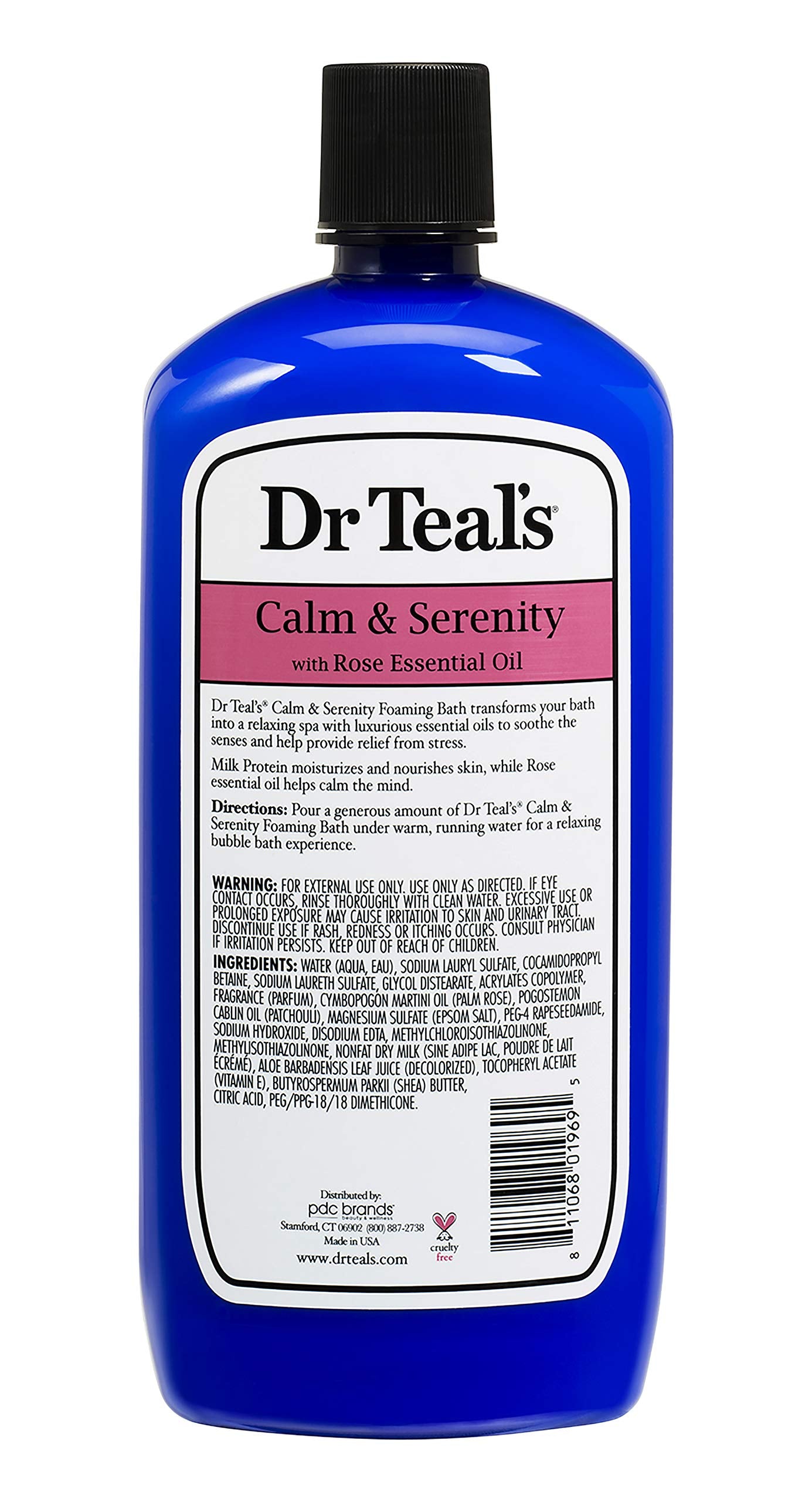 Dr Teal's Calm Serenity milk protein formula for silky, hydrated skin