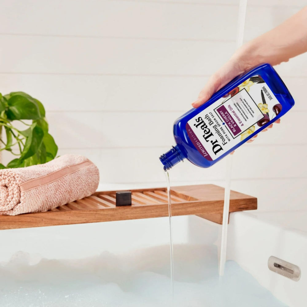 Dr Teal's cedarwood and orange oils offer calming bath aroma.