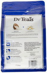 Dr Teal's Comfort Calm tub soak setup demonstrates easy, soothing 20-minute sessions