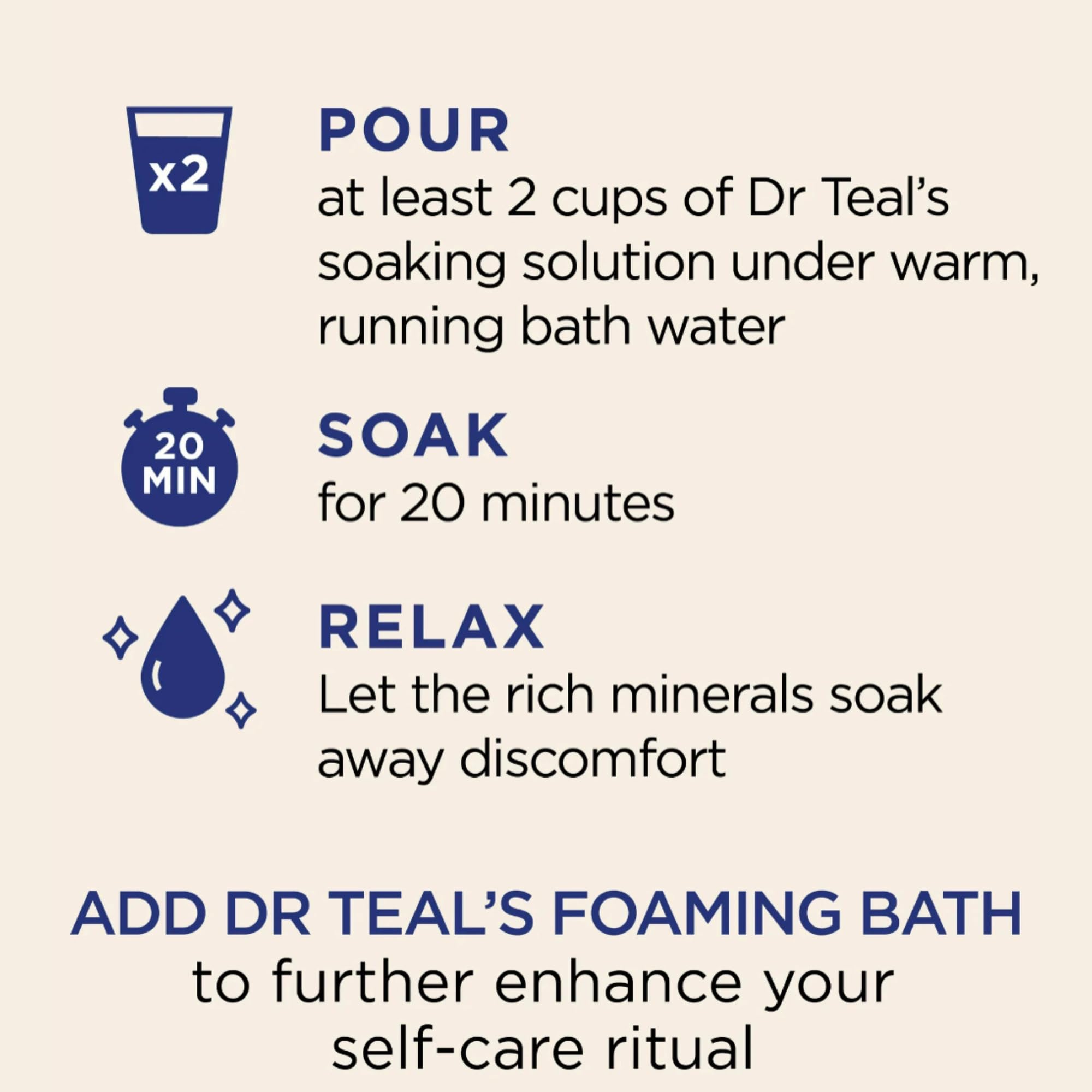 Dr Teal's Cozy Vanilla Season foaming bath lather ready for a gentle cleanse.