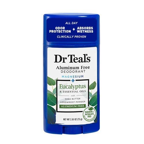 Dr Teals magnesium-arrowroot-baking-soda formula supports moisture absorption