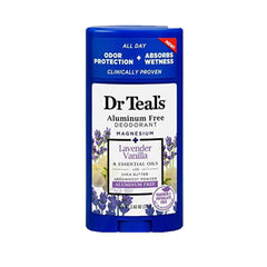 Dr Teals Vanilla Lavender application image highlighting essential oils