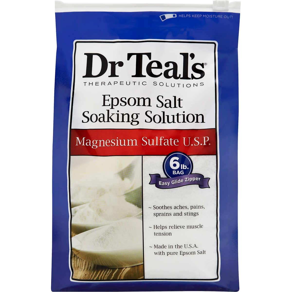 Dr Teal's Epsom Salt two-bags for soothing bath soaks and relaxation rituals