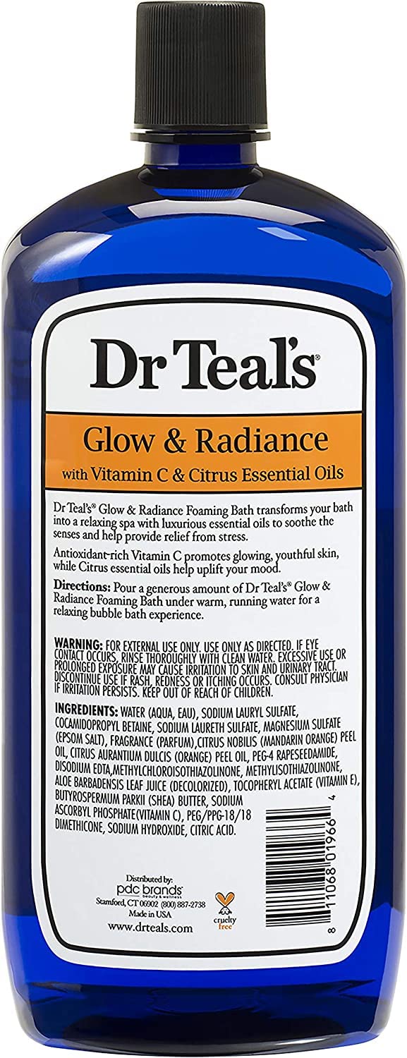 Dr Teal's Epsom salts crystals highlight relaxing soak