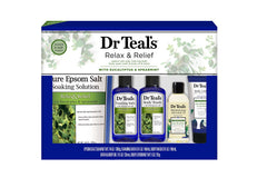 Dr Teal's Eucalyptus Spearmint Relax & Relief 5-Piece Gift Set for a soothing bath routine.
