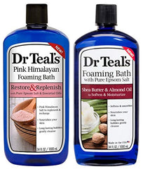 Dr Teal's Foaming Bath Variety Set features two 34 oz bottles for soothing, mineral-rich bath rituals.