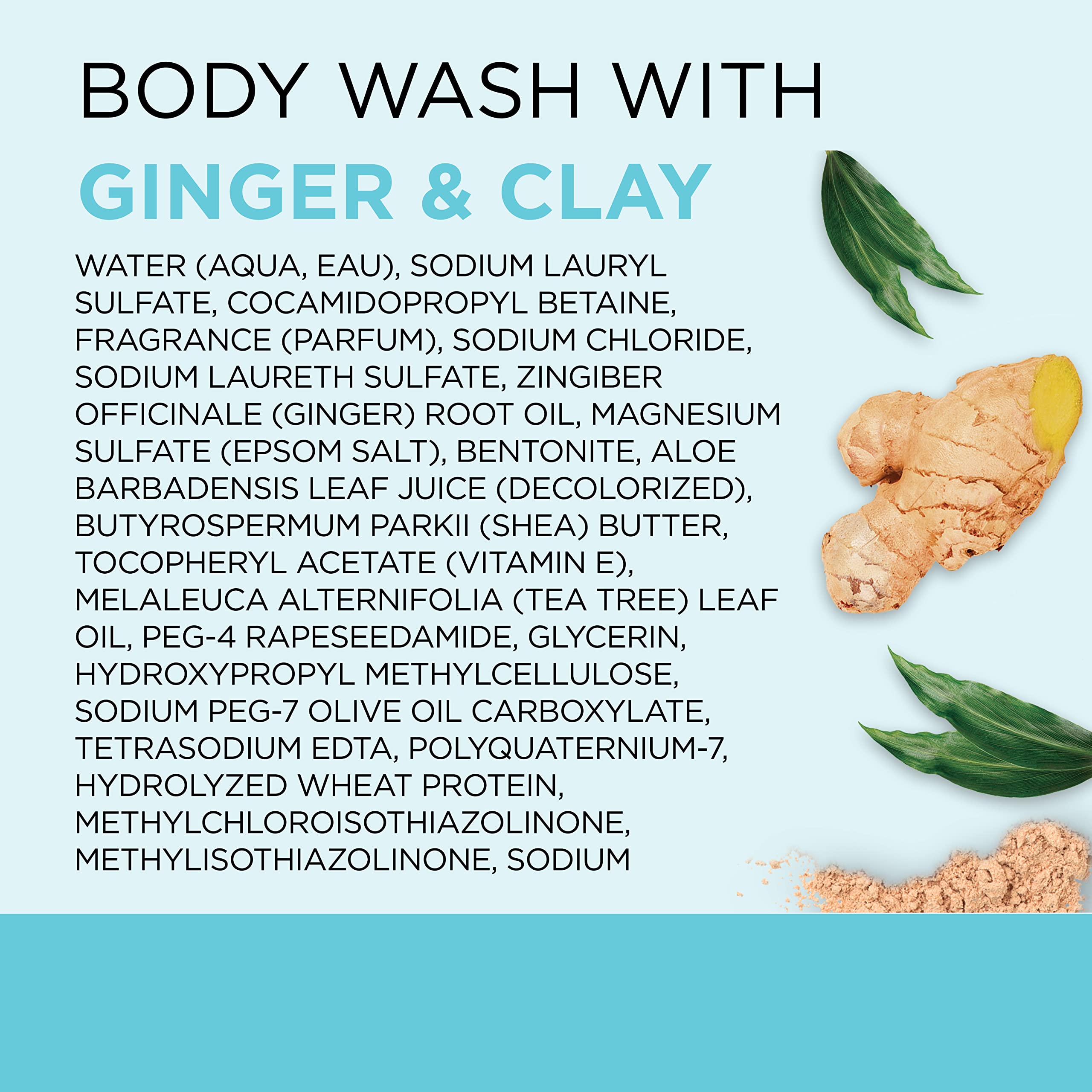 Dr Teal's ginger and clay brighten the shower moment
