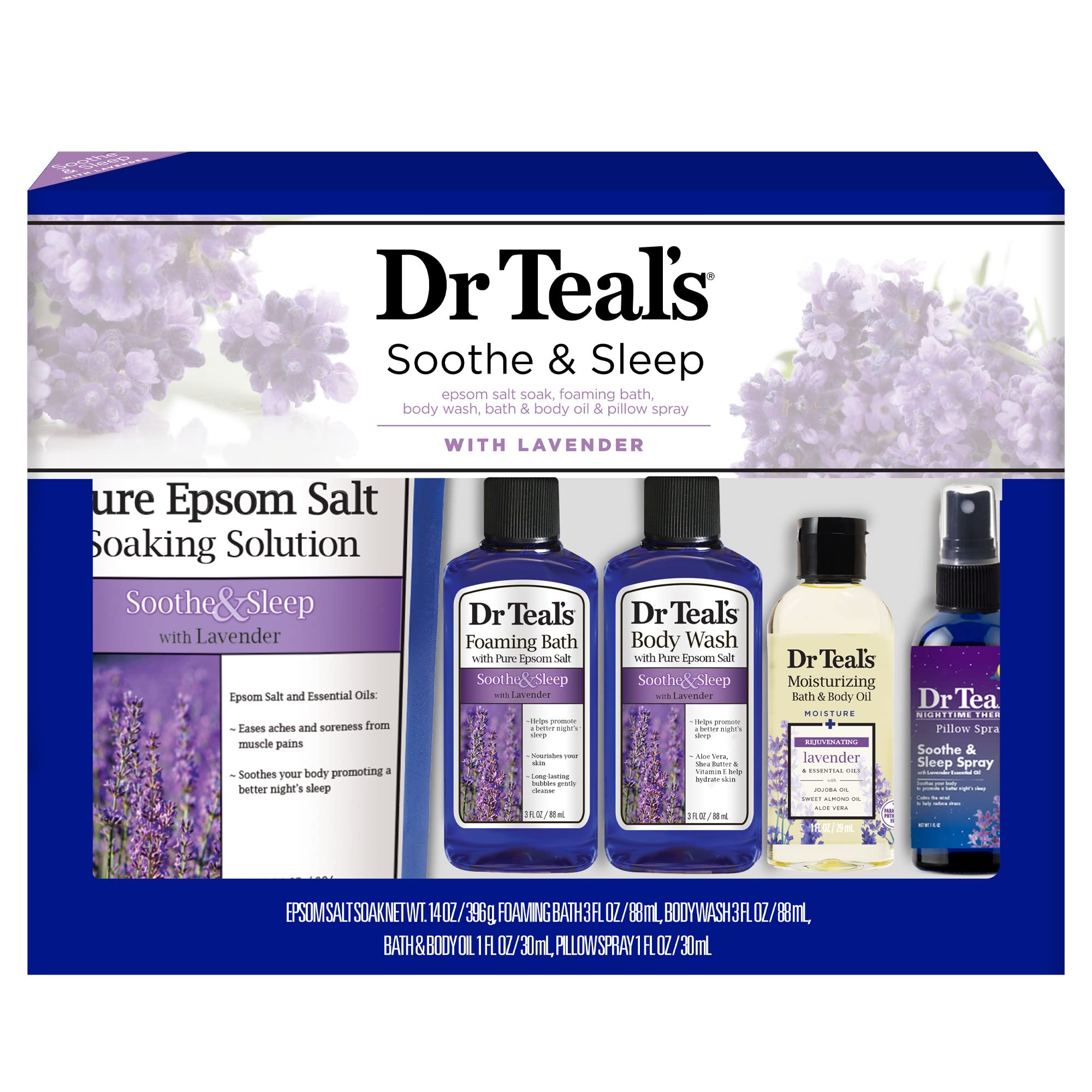 Dr Teal's Lavender Soothe Epsom Salt Bath promotes relaxation rituals.
