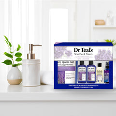 Dr Teal's Lavender Soothe Foaming Bath provides a soothing lavender soak.