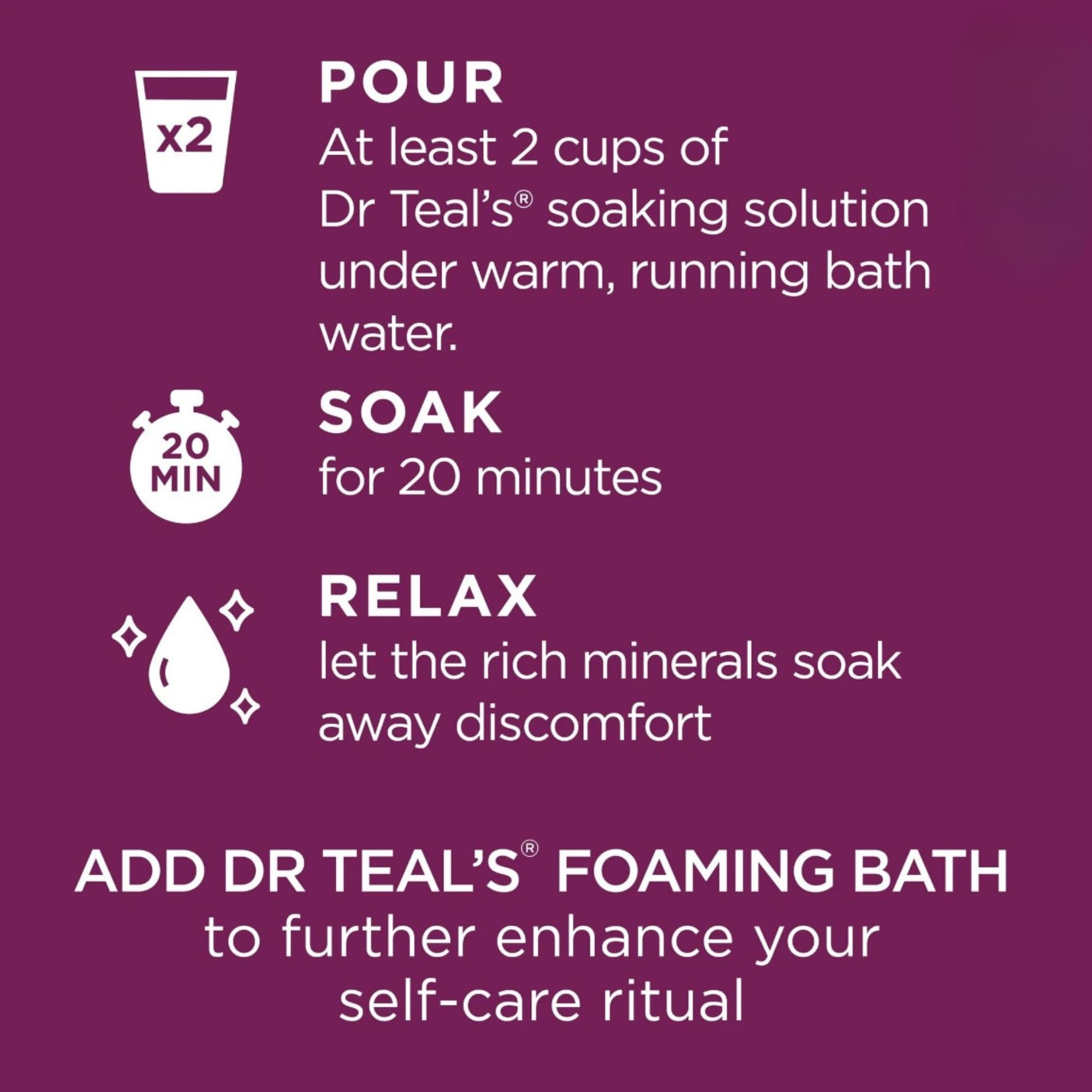Dr Teal's Made in USA label on bath set packaging.