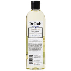 Dr Teals Nourishing Coconut Oil bottle for dry skin relief and healthy glow.