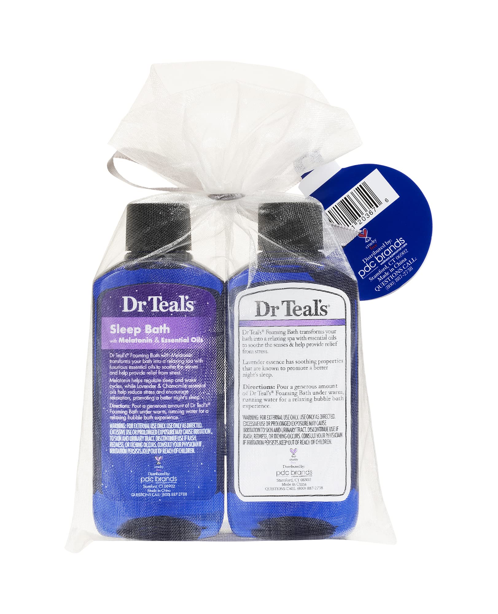 Dr Teal's Sleep Bath with Melatonin foaming bath bottle pour for nightly unwind.