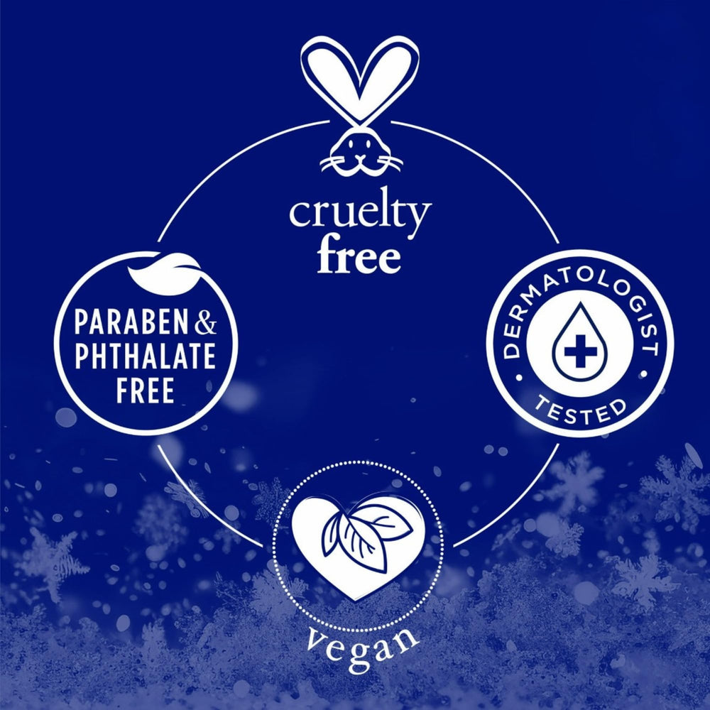 Dr Teal's Snowy Night Foaming Bath 34 oz bottle with valerian root for a calming bath ritual.