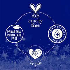 Dr Teal's Snowy Night Foaming Bath 34 oz bottle with valerian root for a calming bath ritual.