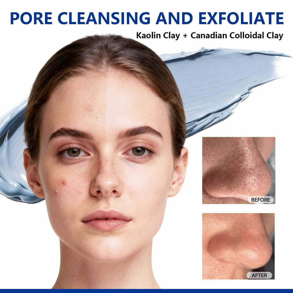 Dr Vincent Deep Cleansing Blue Clay Mask jar front shows premium formula and volume