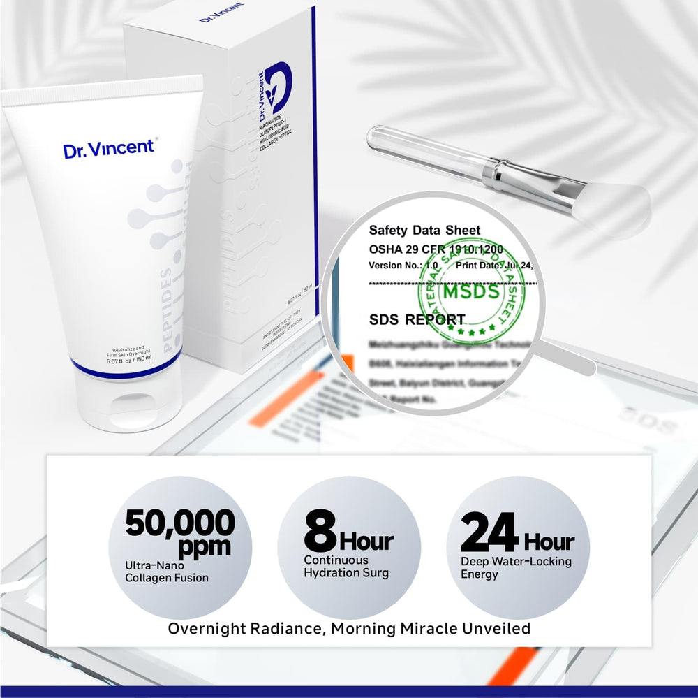Dr Vincent Deep Hydration Mask final skin reveal showing plumped, radiant complexion.