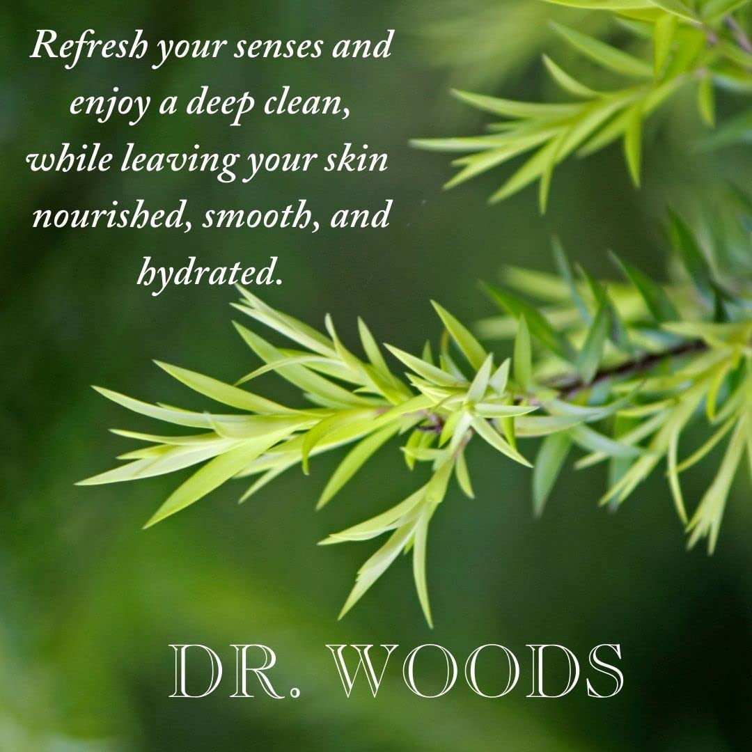 Dr. Woods coconut olive oil base closeup highlighting natural hydration and balanced skin.